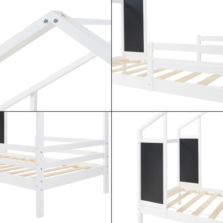Produktbild En.Casa Kinderbett Lorenskog 90x200 cm Weiss (90 x 200 cm)
