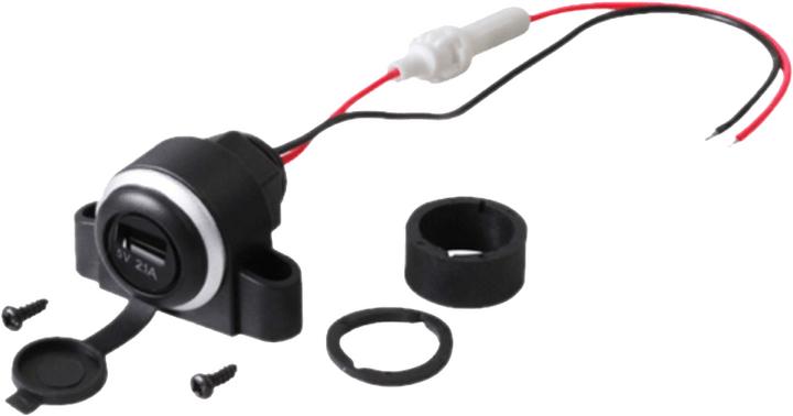 Immagine prodotto AIV 530178 Caricabatteria da auto 12/24VDC - 5VDC/2.1A nella presa USB-A