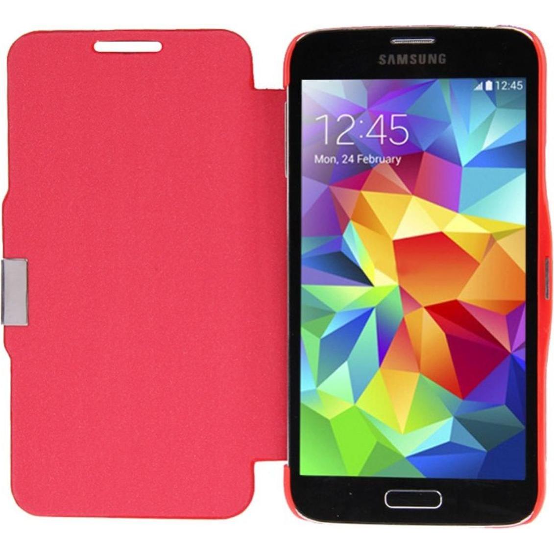 Thumbnail - König Design Handyhülle Tasche für Samsung Galaxy S5 mini G800 Rot gebürstet (Samsung Galaxy S5 Mini), Smartphone Hülle,...