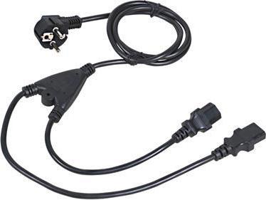 Image du produit C-Tech Câble síťový 220/230V napájecí, rozdvojka Y, VDE (1.80 m)