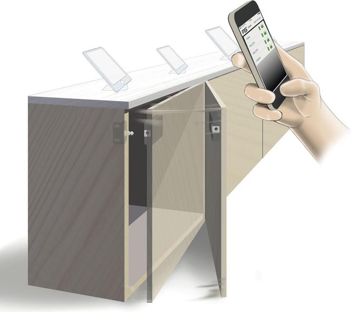Actual product image SOLO Bluetooth - Electronic lock loose, zinc die-cast/plastic black (Bluetooth)