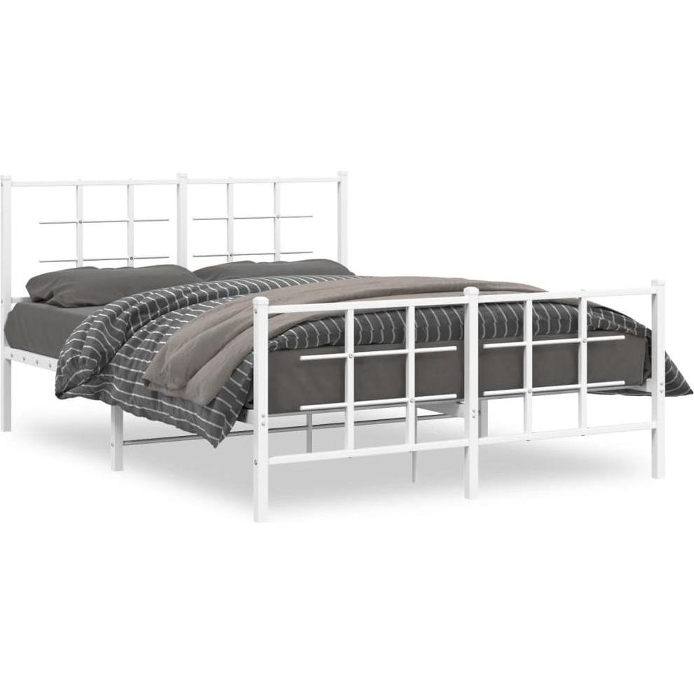 VidaXL, Bett, Bettgestell mit Kopf- und Fussteil (140 x 190 cm)