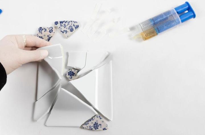 Actual product image Creative - Craft Kit Kintsugi, Dish, blue, gold, white (977815)