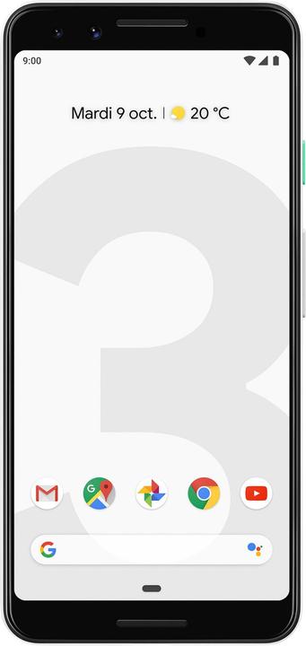 Produktbild Google Pixel 3 (128 GB, Clearly White, 5.50", Single SIM, 4G)