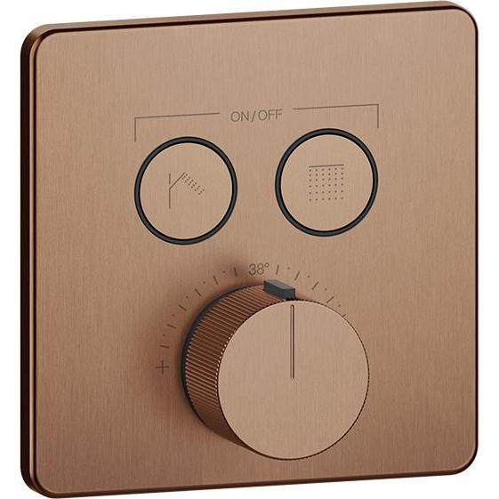 Gessi, Badarmatur, Hi-Fi Fertigmontageset Thermostat mit Tasten-Bedienung on/off. 2-Wege