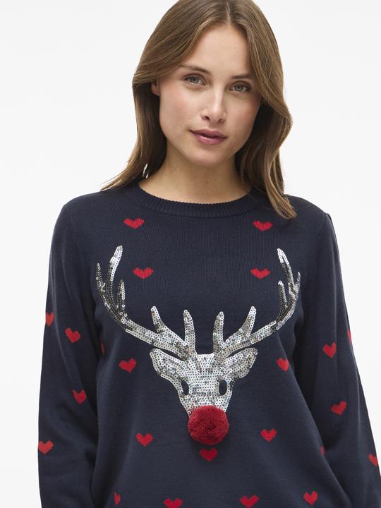 Actual product image Vila VIMISTEL Gestrickter Weihnachtspullover (L)