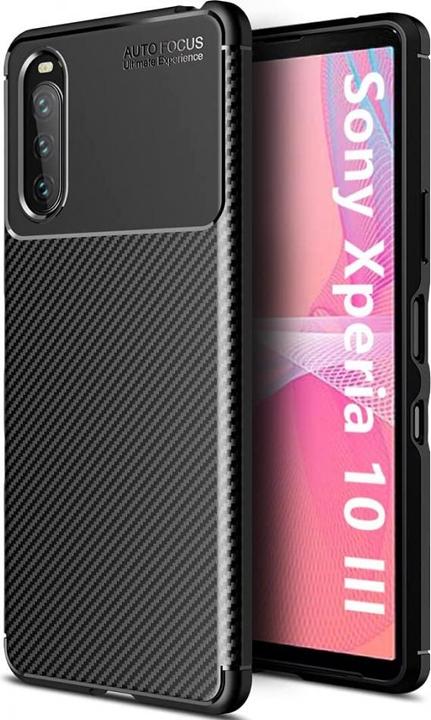 Produktbild Screenguard Sony Xperia 10 III Hülle Carbon Design TPU Case (Sony Xperia 10 III)