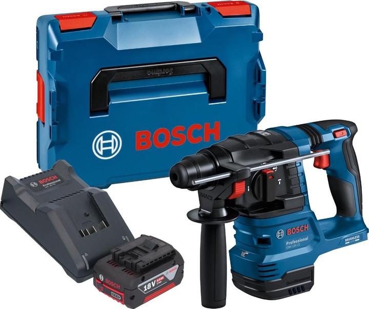 Produktbild Bosch Professional GBH 18V-22 Professional Akku Bohrhammer 18 V 1,9 J SDS Plus Brushless + 1x Akku 4,0 Ah +