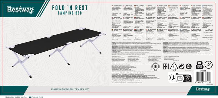 Actual product image Bestway Camping field bed Fold 'N Rest 190 x 64 x 42 cm
