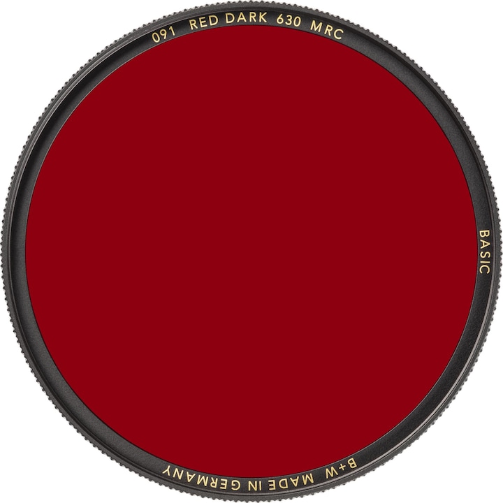 Actual product image B+W 091 Red filter dark 630, MRC/Basic 49mm (49 mm, Black Mist Filter, 49 mm)