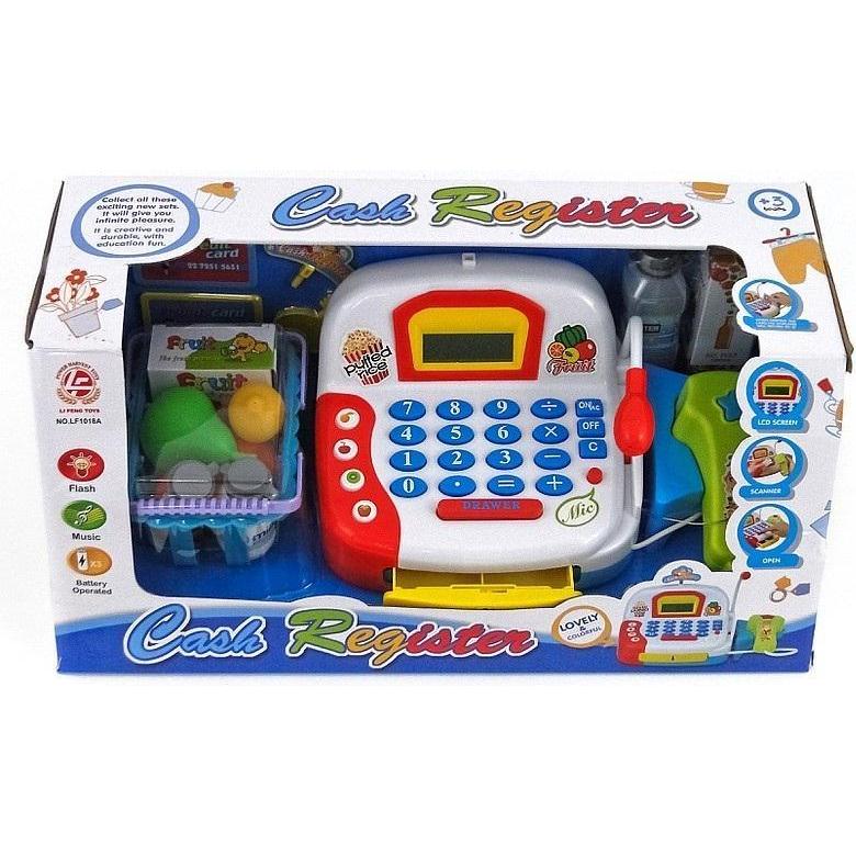 Adar, Accessori supermercato giocattolo, Batteriebetriebene Kasse mit Display