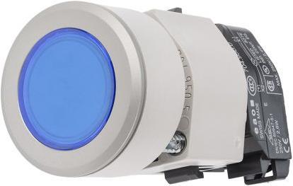 Actual product image EAO switch actuator blue, momentary 30.5mm