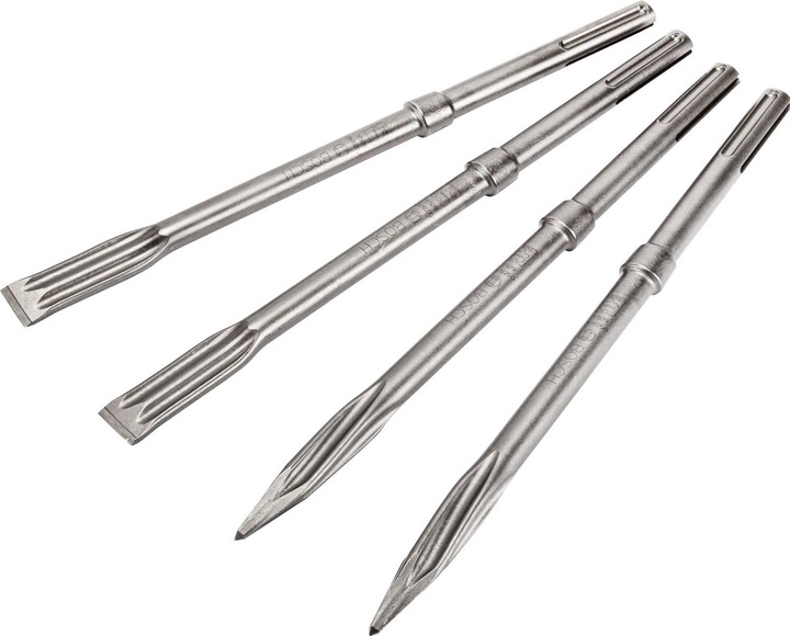 Image du produit Bosch Professional Zubehör PRO SDS max-5C Jeu de burins, burin pointu 400 mm, burin plat 25 x 400 mm, 2+2 pcs. (25 mm)