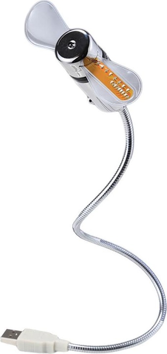 Actual product image Hama PC USB fan with clock display