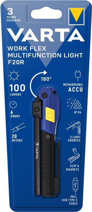 Actual product image Varta Work Flex Multifunction Light F20R (12 cm, 100 lm)