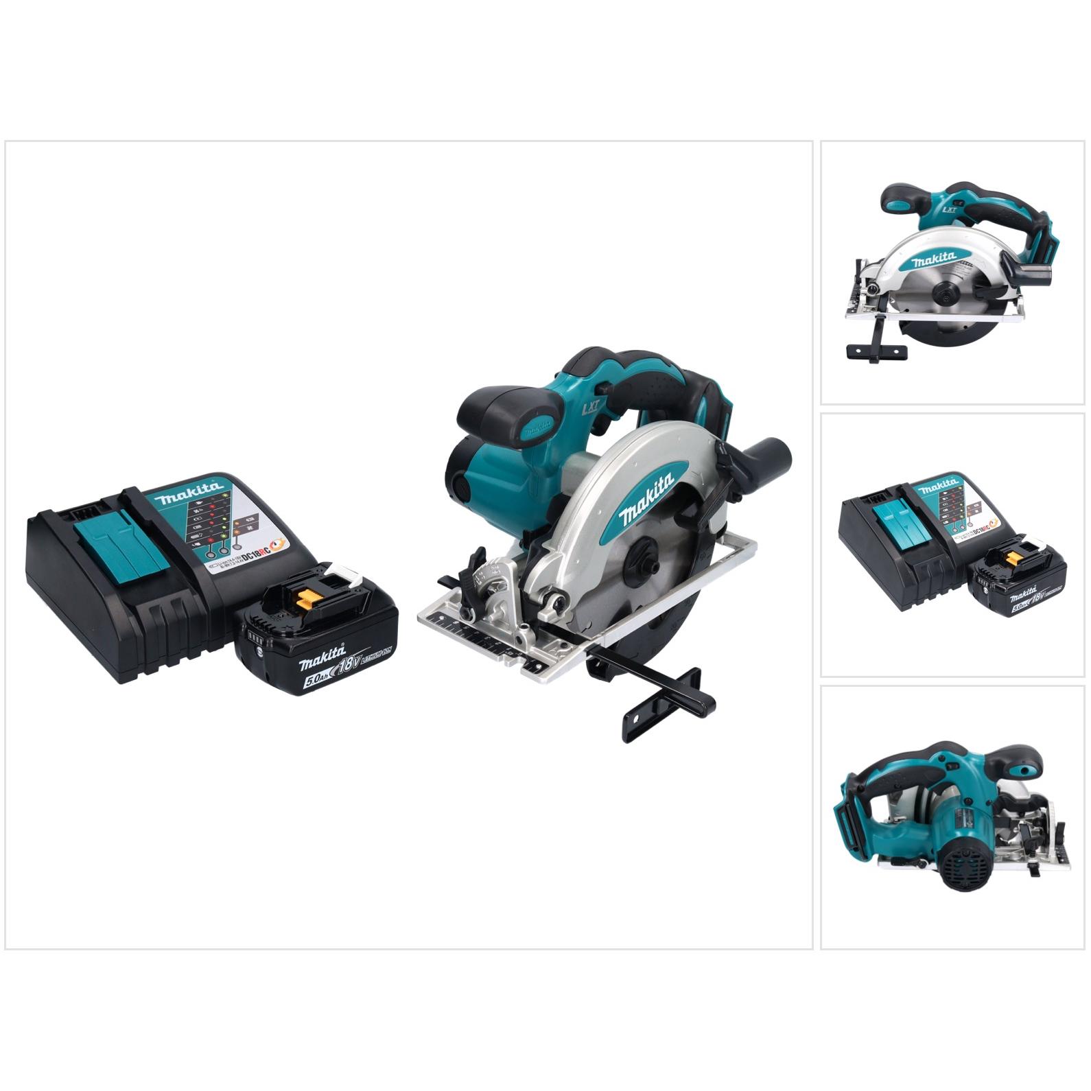 Makita, Handkreissäge, DSS 610 RT1 Akku Handkreissäge 18 V 165 mm + 1x Akku 5,0 Ah + Ladegerät