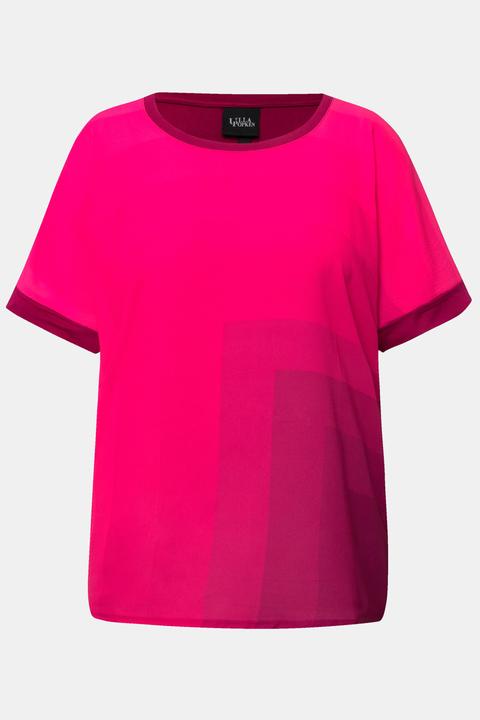 Actual product image Ulla Popken Gradient Colorblock Drop Shoulder Tee (46, 48)