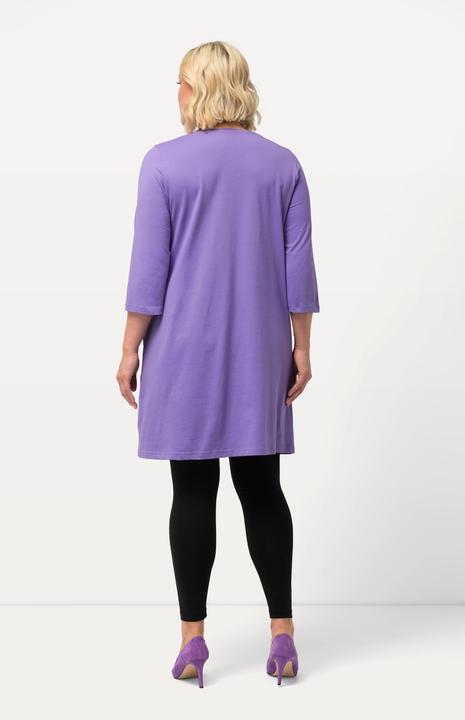 Produktbild Ulla Popken Longshirt, Zierbänder, A-Linie, V-Ausschnitt, 3/4-Arm (46, 48)