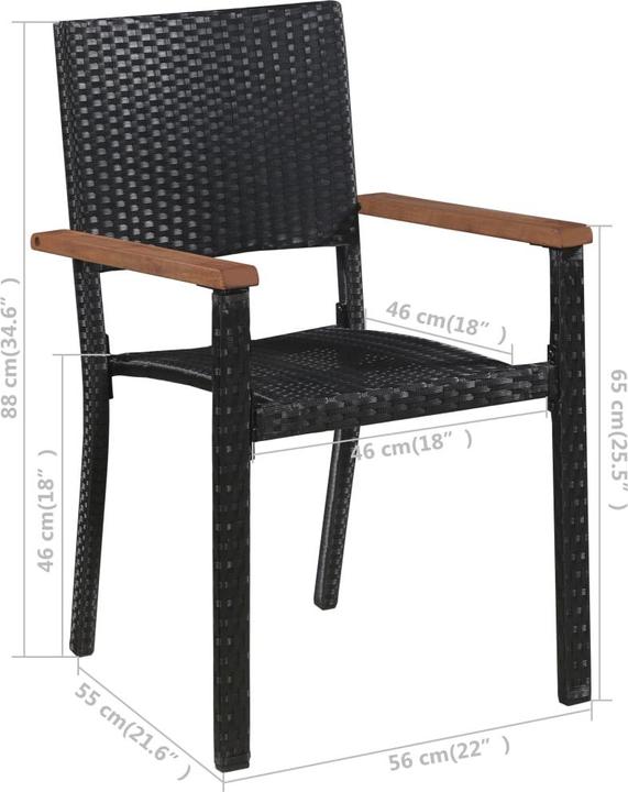 Produktbild vidaXL Garten-Essgruppe (85 x 85 x 74 cm)