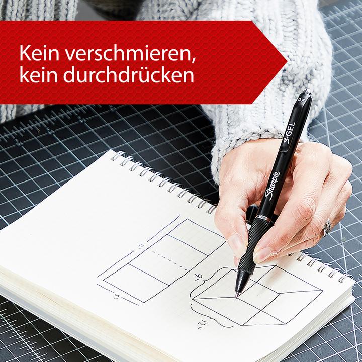 Actual product image Sharpie Gel pen 0.7 mm, 3 pieces (Blue, Black, Red, 3 x)