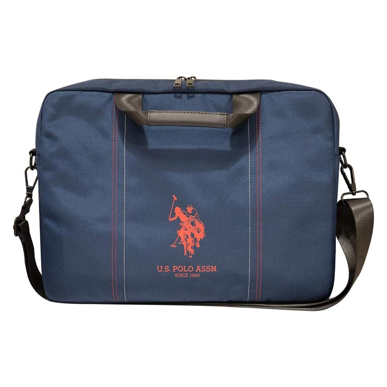 U.S. Polo Laptoptasche 15" Computer, Double Horse (15.40"), Notebooktasche, Blau