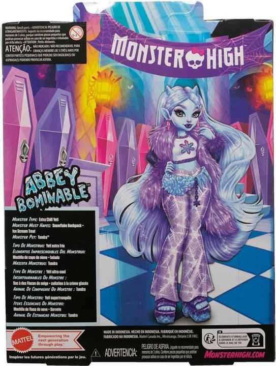 Image du produit Monster High Abbey Bominable Yeti avec mammouth de compagnie et accessoires