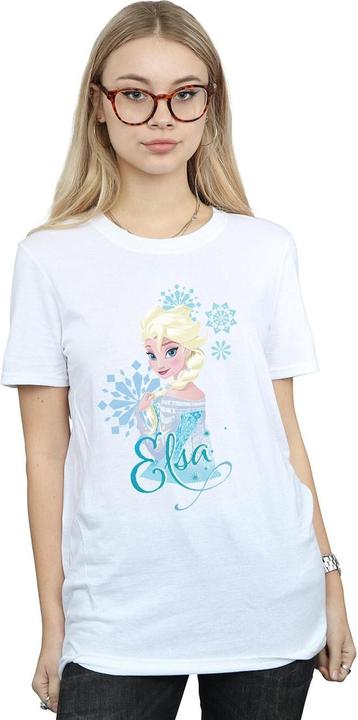 Immagine prodotto Disney Frozen Elsa Snowflakes Maglietta Ampia Donna (4XL)
