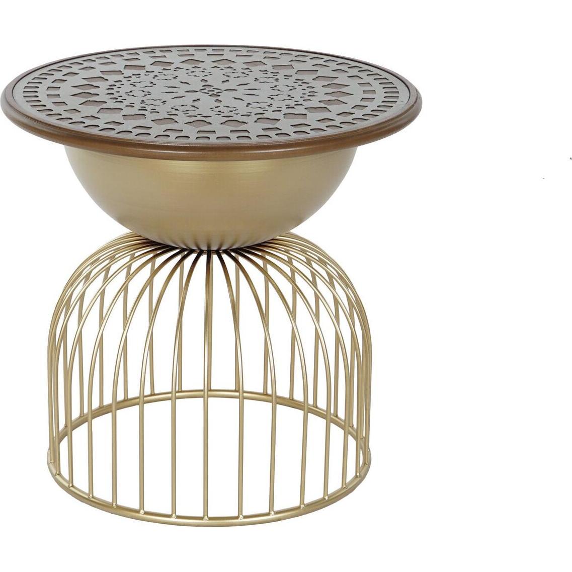 DKD Home Decor, Tavolino da salotto, Side table 55,5 x 55,5 x 53 cm Fir Metal