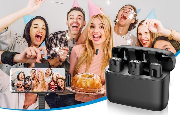 Actual product image Apexel 2 in 1 Wireless Microphone APL-MIC008 Type C