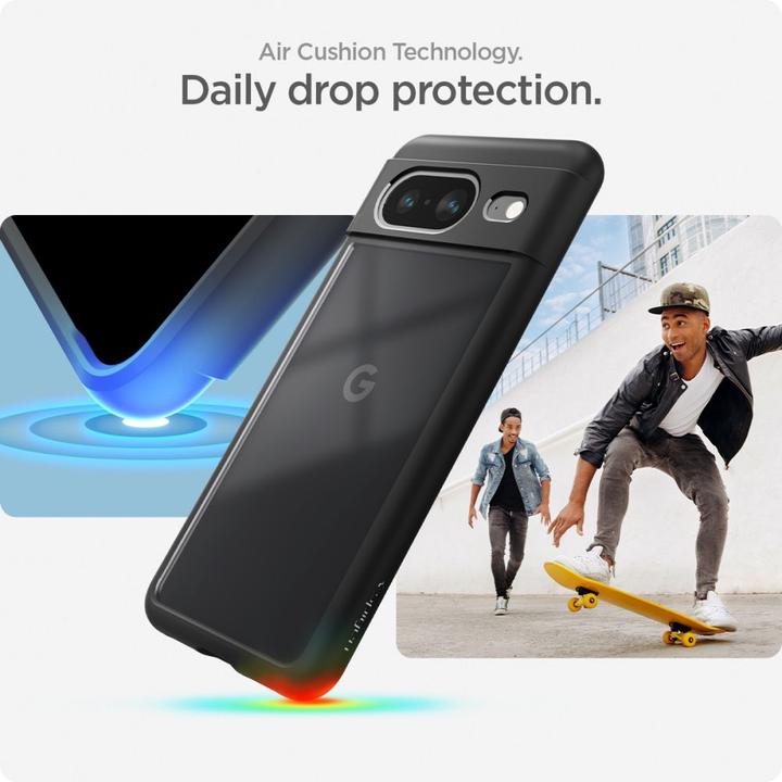 Actual product image Spigen Ultra Hybrid Google Pixel 8 czarny/black ACS06280 (Google Pixel 8)