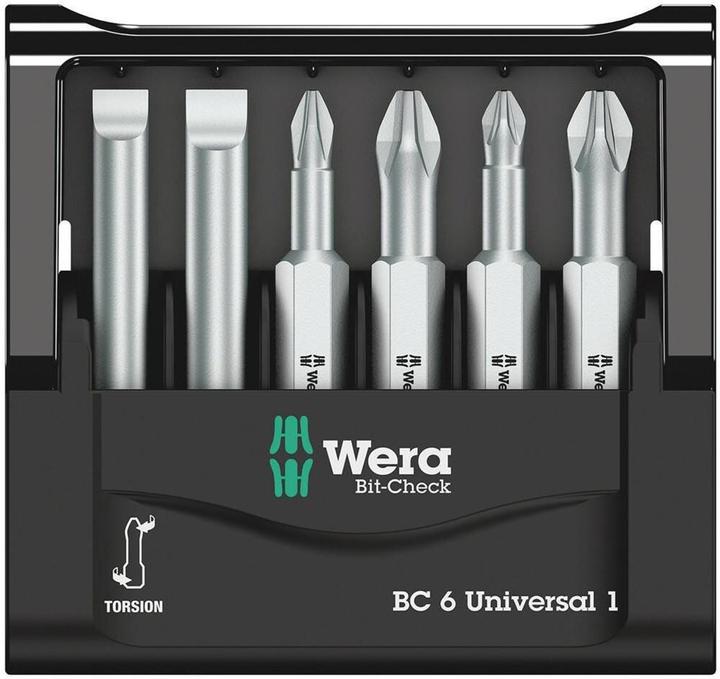 Actual product image Wera Bit-Check 6 Universal 1 SB (Cross Pozidriv PZ)