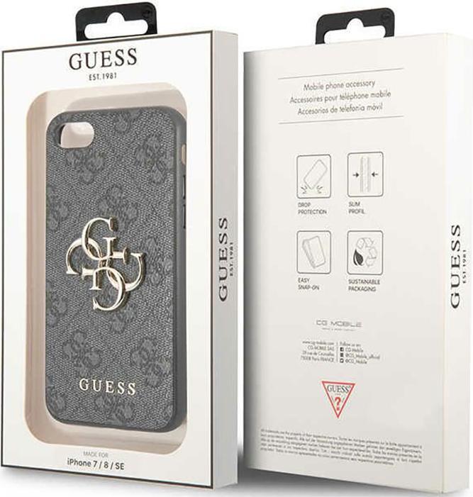 Produktbild Guess GUHCI84GMGGR iPhone 7/8/SE 2020/ 2022 grey/grey hardcase 4G Big Metal Logo (Apple iPhone 7, Apple iPhone SE (2nd Gen), Apple iPhone SE (3rd Gen))