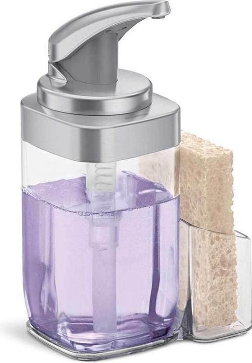 Image du produit Simplehuman Distributeur de savon avec caddy 650 ml, argent/transparent