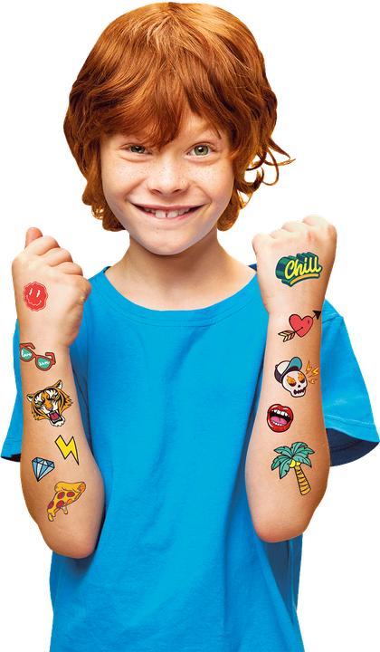 Actual product image Jovi Temporary Tattoos display with 24 units assorted