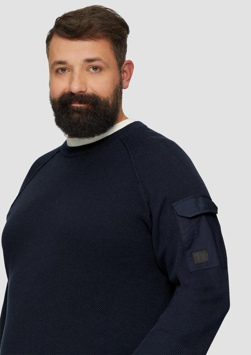 Image du produit S.Oliver Strickpullover Strickpullover mit Raglanärmeln und Strukturmix (4XL)