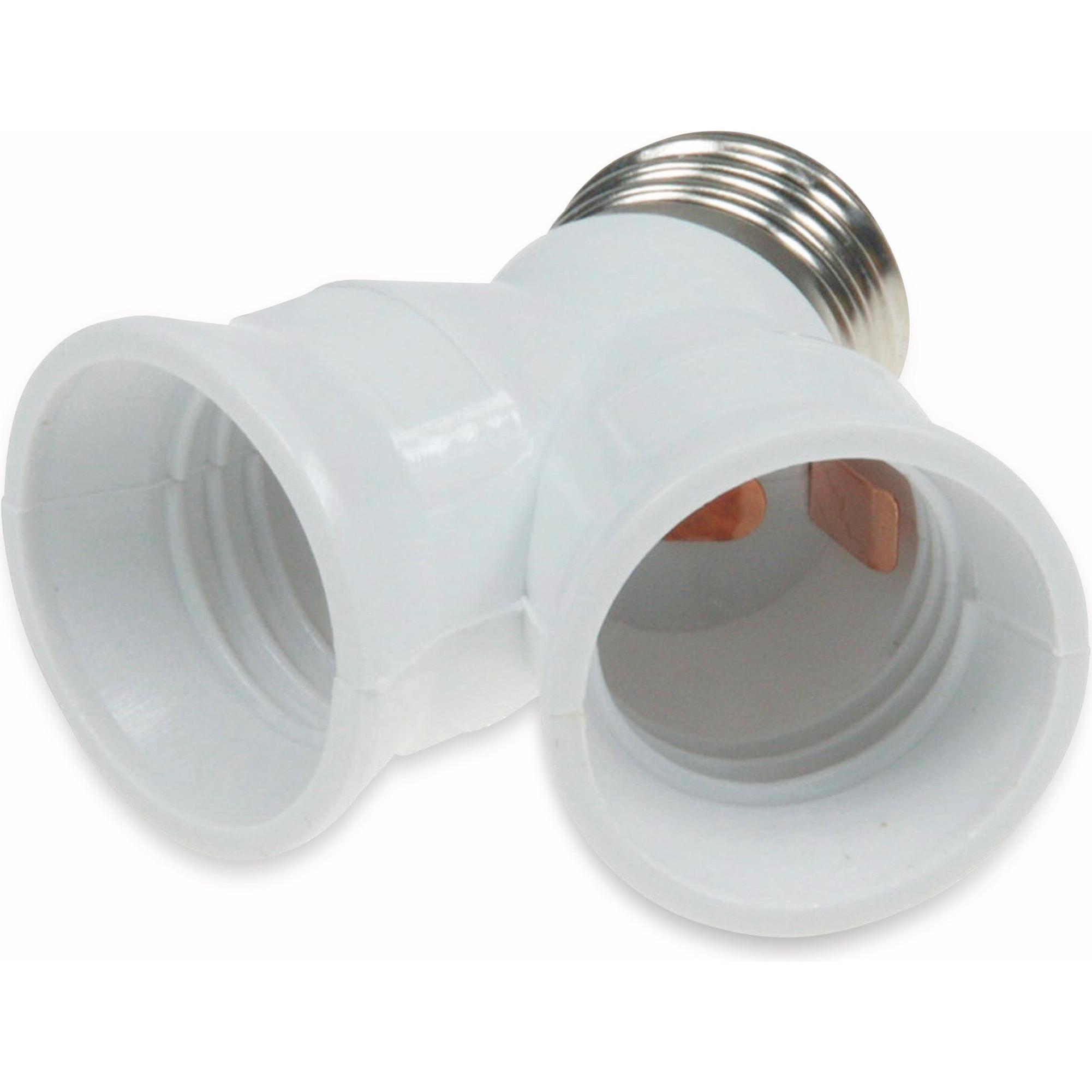 Chilitec, Zubehör Beleuchtung, E27-Fassung "Duo" 21078, Adapter auf 2x E27-Schraubfassungen, weiss