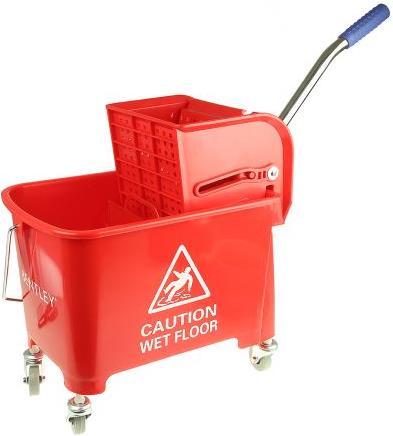 Produktbild RS PRO Wischeimer mit Rollen Rot 20L (1 Stk.)