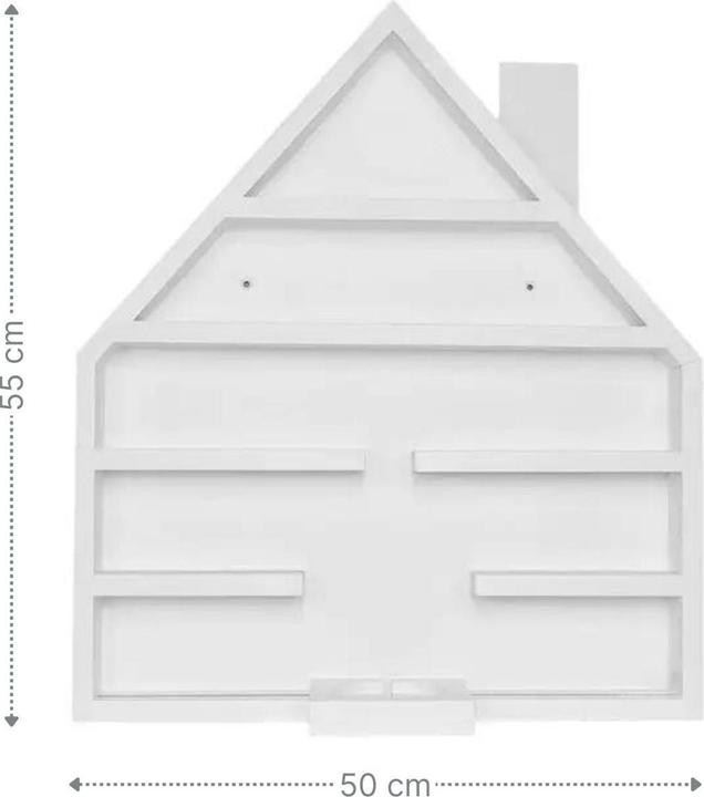 Produktbild Hermex Haus-Wandregal (50 x 15 x 55 cm)
