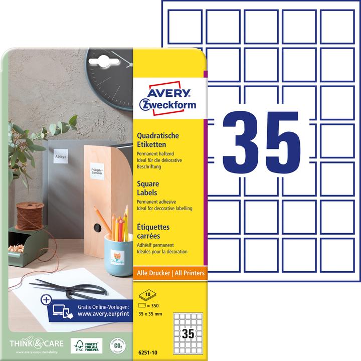 Produktbild Avery Quadratische Etiketten