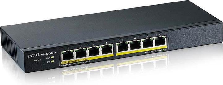 Actual product image Zyxel GS1900-8HP V3 (8 Ports)