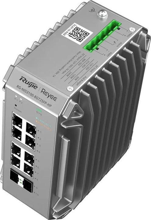 Actual product image Ruijie Reyee Reyee 10-port true industrial switch, 8x Gbit, 2x SFP, up to 80°C (10 Ports)
