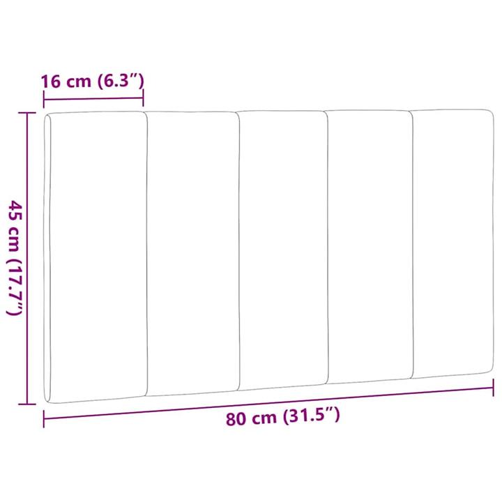 Image du produit vidaXL Kopfteil-Kissen (80 x 3 x 45 cm)