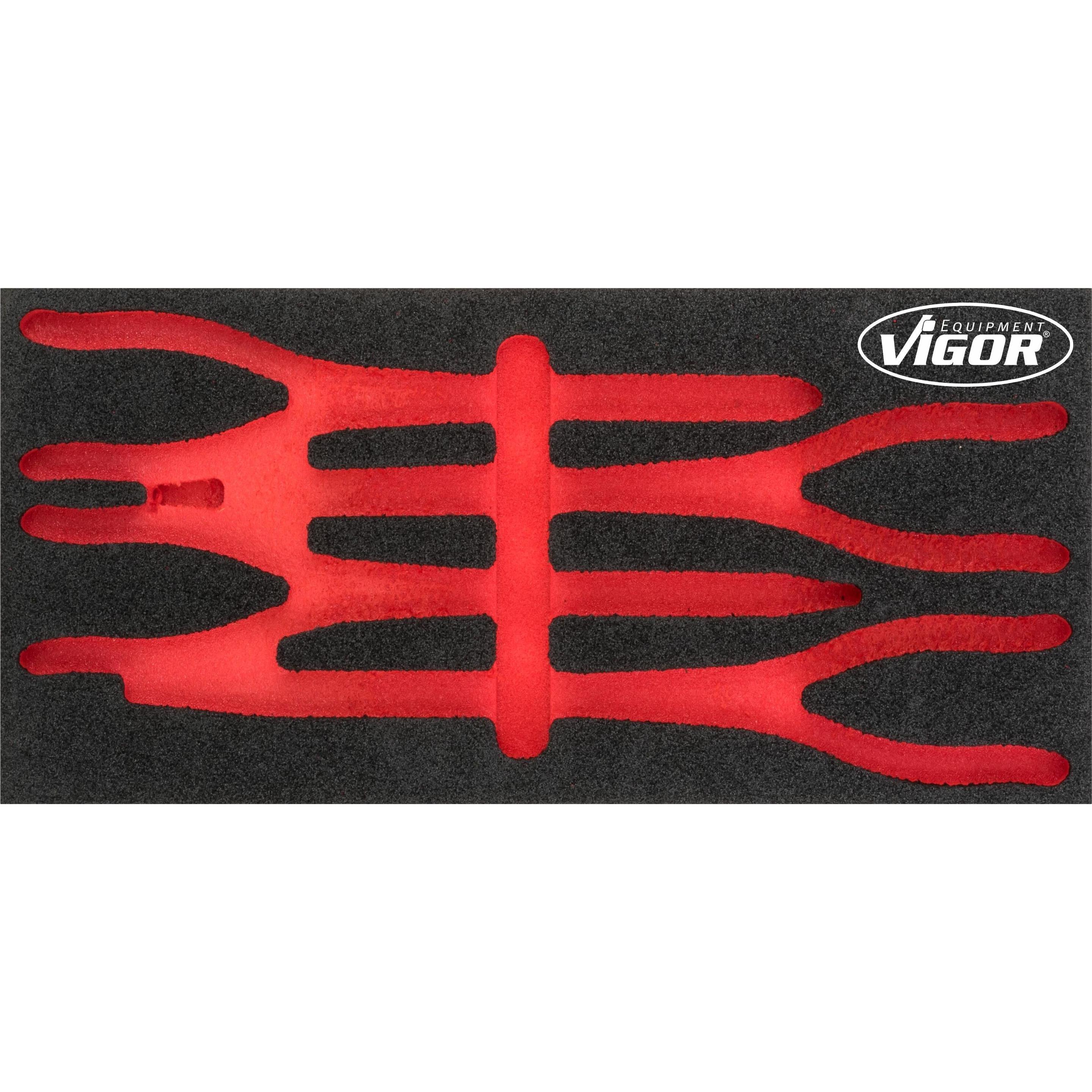 Vigor, Zubehör Werkzeugaufbewahrung, WEICHSCHAUMEINLAGE LEER 1/3+