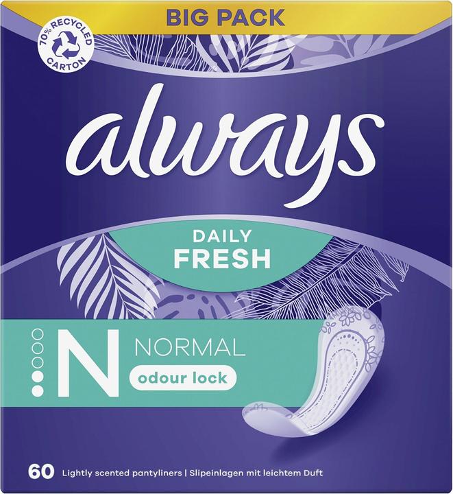 Actual product image Always hygiene inserts, daily newspapers normal, 60 parts (60 x)