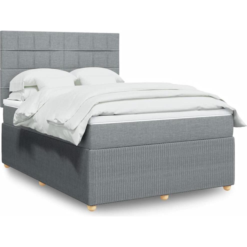 VidaXL, Bett, Bo x springbett mit Matratze 160 x 200 cm Stoff (160 x 200 cm)