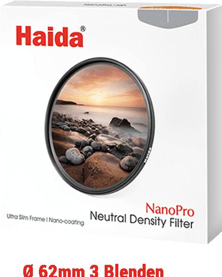 Haida ND Filter Graufilter 3 Blenden 62 mm von (62 mm, Filtre gris neutre, 62 mm)