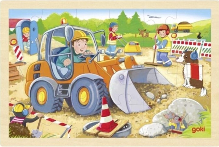 Immagine prodotto Goki Inserire il puzzle del cantiere (24 pezzi)