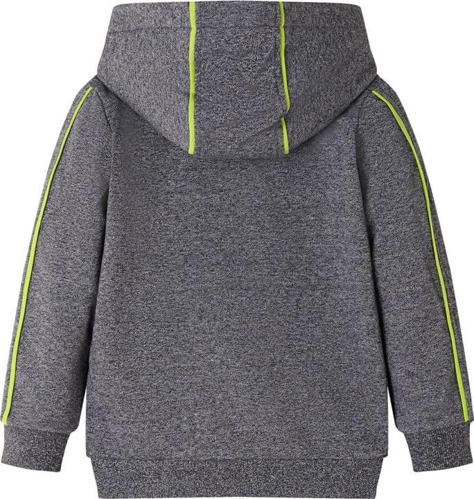 Immagine prodotto vidaXL Felpa con cappuccio per bambini con zip Grigio melange (116)
