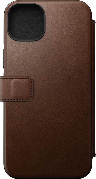 Actual product image Nomad Book Cover Modern Leather Folio iPhone 14 Plus Brown (Apple iPhone 14 Pro Max)
