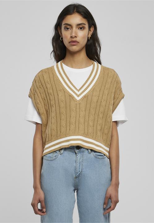 Produktbild Urban Classics Ladies Cropped Knit College Slipover (L)